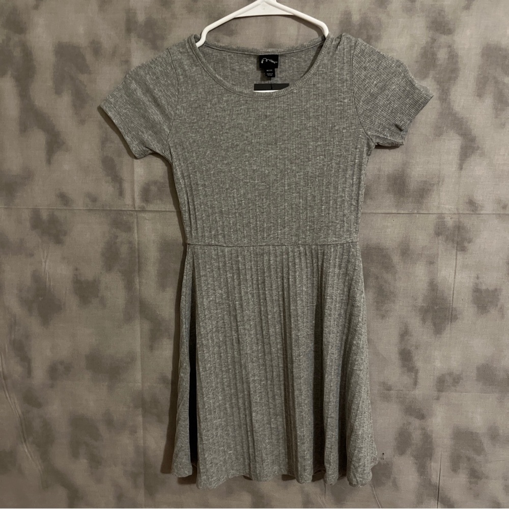 art class Girls Rib Knit Short Sleeve Dress M(7/8) Heather Grey